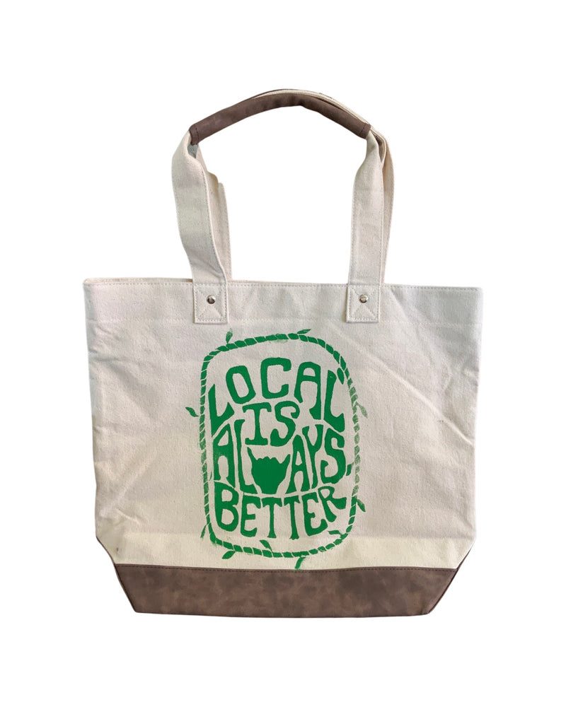 Local is Always Better Leather Tote