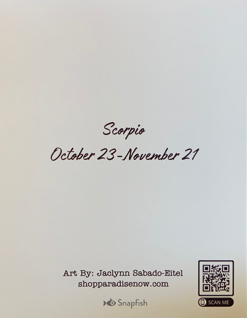 Scorpio Zodiac Card