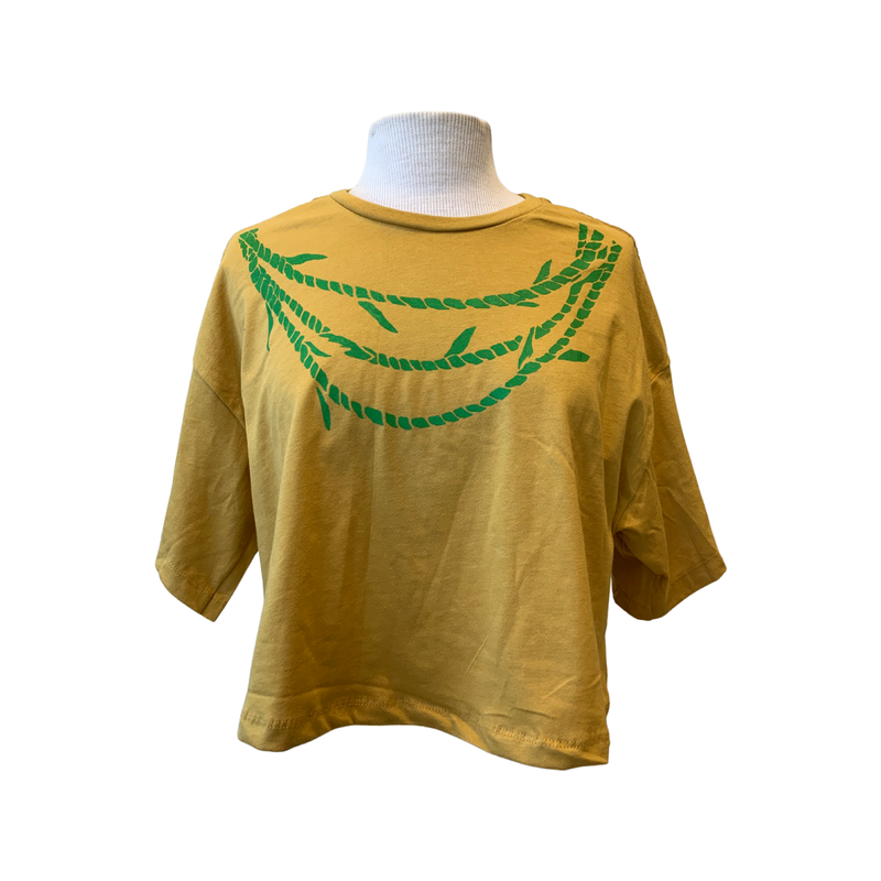 Leis for Days Woman’s Mustard Crop Tee