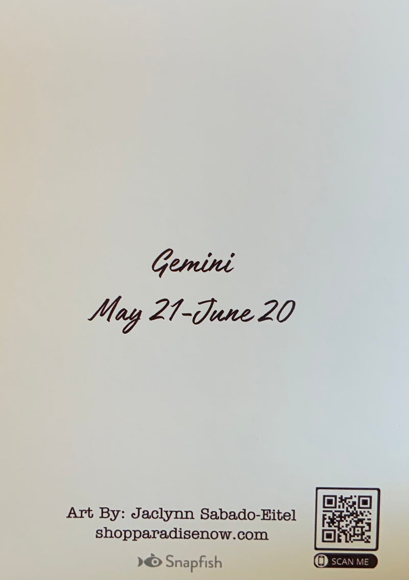 Gemini Zodiac Card