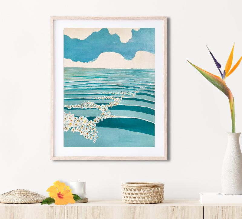 Plumeria Swell Matted Print